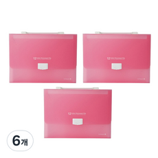 모닝글로리 심플 도큐멘트 화일백, 핑크, 6개