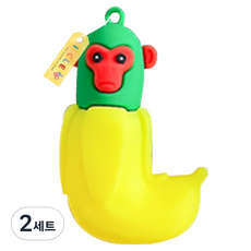 아이끌레 이탈리안 브레인롯 피규어 침판지니 바나니니+스트랩 키링세트, 2세트