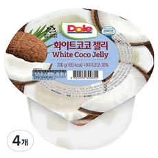 Dole 白色椰果杯裝果凍, 200g, 4個