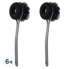 알로데 레이어드 꽃 바디 브러쉬, TYPE02 블랙, 6개, 1개입