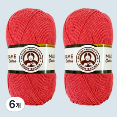 DIKTAS Madame Cotton棉質混紡毛線 2入, 048 草莓, 6個