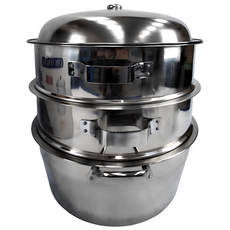 萬得威 304不鏽鋼高層蒸籠, 50cm, 1個