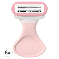 마켓링 여성용 다양한 면도기 핑크, 6개, 1개입