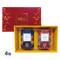 High Tea 伂橙 尊爵茶禮盒, 4個, 駿躍龍騰-蜜炆龍涎茶 8包 + 禧橙饗紅-皇家騎士茶 8包