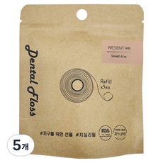 위덴 치실 가는실 리필, 61m, 3개입, 5개