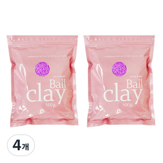 전문가용 볼클레이 500g, 4개, 형광보라