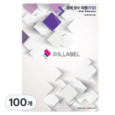 디에스라벨 방수 무광 잉크젯 라벨지 흰색 DI3021, 21칸, 100개