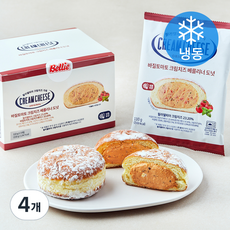 벨리푸드 바질토마토 필라델피아 크림치즈 베를리너 도넛 (냉동), 110g, 4개, 3개입