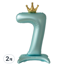 Second Best 皇冠站立式數字派對氣球 100cm, 2個, 藍色數字7