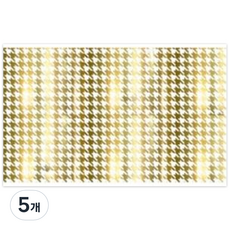 Witches Nail 水轉印貼紙, 千鳥格 金色, 5個