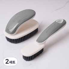 歐恩居家 運動鞋刷 鞋子洗滌刷 浴室清潔刷 刷具 2件組, 2套, 灰色