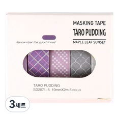 Daily Nest 感性紙膠帶 5款組 10mm x 2m, 3套, 款式 17