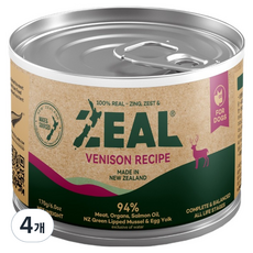 질 전연령 강아지 습식 주식캔, 170g, 4개, 사슴