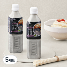 맑은물에 국산 서리태 콩물과 풍국면 콩국수키트 2인분, 1.2kg, 5세트