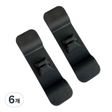 다윗트 전선 코드 선 정리 클립, 6개, 2 블랙