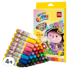 스모글 실키 미니 크레용, 4개, 36색