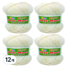 행복뜨기 베스트울 뜨개실, 702 아이보리, 12개