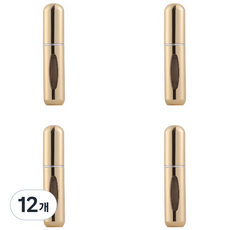 다해유 휴대용 향수 스프레이통 5ml, 유광골드, 12개