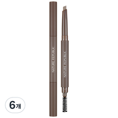 네이처리퍼블릭 바이플라워 아이브로우 오토펜슬 0.3g, 아몬드 브라운, 6개