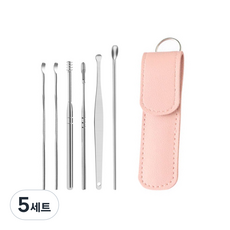 便攜式掏耳棒套組 粉紅色, 5套