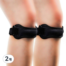 바네스픽 런닝 사이클링 헬스 무릎보호대 2p, 2개, 블랙