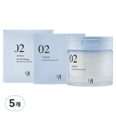 오데어 딥 글로잉 토너 패드 용기형 플레인 150g, 60매입, 5개