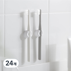 몬드스팟 욕실 흡입식 접착 칫솔 받침대 홀더 걸이 RB20636, 화이트, 24개