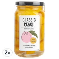 클래식농원 복숭아 병조림, 2개, 490g