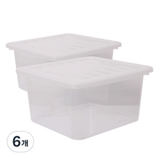 BONOHOUSE Lev Storage收納箱 L, 透明, 6個