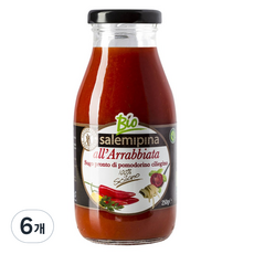 살레미피나 유기농 아라비아따 파스타 소스, 250g, 6개