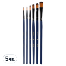 deLi 得力 Fainolo水彩畫筆 6種組, 5套, 4號(圓頭筆, 平頭筆), 6號(圓頭筆, 圓頭平筆), 8號(圓頭筆, 平頭筆)