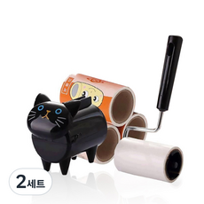 고양이 털청소기 돌돌이 본체 + 리필 3p, 2세트