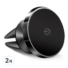 DGG 車用磁吸式出風口型手機支架, 2個, 黑色