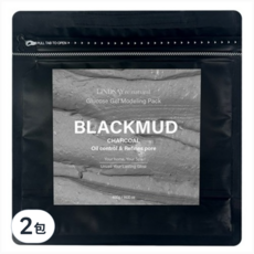 韓國 LINDSAY re:natural 黑泥軟膜粉 400g 深層清潔毛孔 調理肌膚油水平衡, 1入, 2包