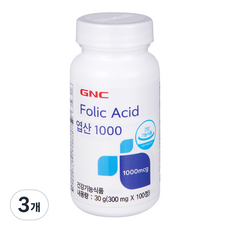 GNC 엽산 1000, 100정, 3개