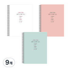 톡톡팬시 20P A4 스프링 클리어화일 4500, 랜덤 발송, 9개