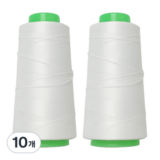 COTS 拷克/鎖邊/包縫用尼龍彈力線 2200m, 白色, 10個