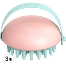 頭皮按摩刷, 粉紅色, 3個