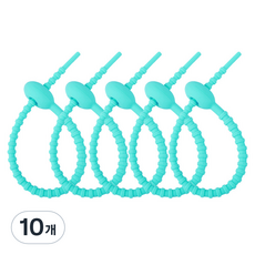 고리타입 케이블타이 180mm, 10개, 민트그린