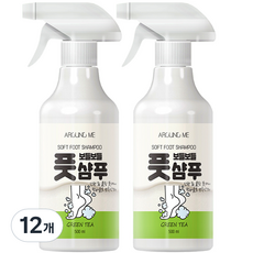 어라운드미 보들보들 풋샴푸 그린티 500ml, 1개입, 12개