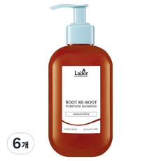 아도르 루트리부트 퓨리파잉 민감 두피 스칼프 생강 애플 탈모 샴푸, 6개, 350ml