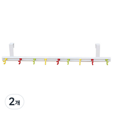 레인보우 2단 문걸이용 옷걸이 대형, 레인 보우, 2개