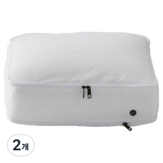 한샘 이불 압축지퍼 파우치 와이드 1단, 퓨어화이트, 2개