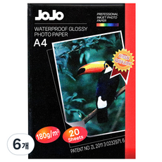 조조 고광택 180g 포토용지, 120개, A4