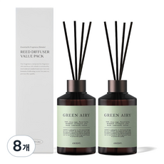 에이센트 퍼퓸드 디퓨저, 그린에어리, 200ml, 8개