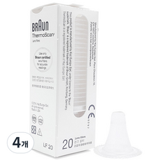 BRAUN 귀체온계용 렌즈필터 LF20 20p, 4개