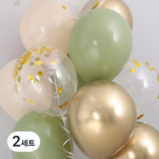 joyparty 天花板氣球 4色組合 亮片, 2套, 混色