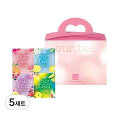 JARDIN our tea All The Time粉色禮盒組, 檸檬伯爵茶 4p + 柳橙西柚紅茶 4p + 莓果芙蓉茶 4p + 清涼青檸鳳梨薄荷茶 4p, 5套