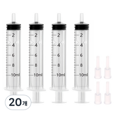 다온셀렉트 무한잉크 충전 석션팁 포함 석션주사기 10ml, 혼합색상, 20개