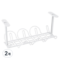 Salimdaon延長線收納架整理箱桌下及收納空間利用, 白色, 2個